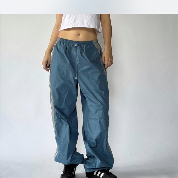 Blue Track Pants with Stripes - Picture 2 of 3